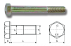 Болты с шестигранной головкой ГОСТ 7796-70